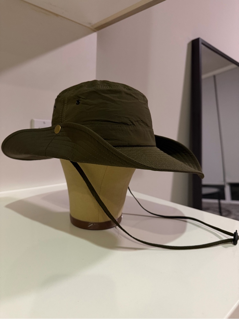 Olive Green Wide Brim Outdoor Sun Hat